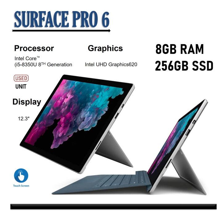 人気豊富なMicrosoft Surface Pro 6 256GB Core i7 8650U 1.9GHz/8GB/256GB(SSD)/12.3W/(2736x1824) タッチパネル/Win10 Windows