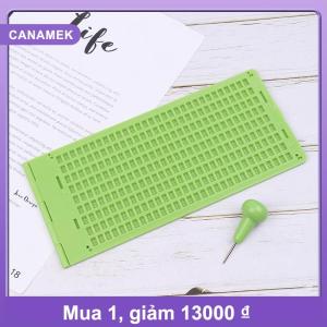 【CANAMEK】 1 bộ 9 dòng 30 tế bào thực tế trường nhựa chữ nổi chữ nổi cầm tay bằng văn bản Slate với Stylus
