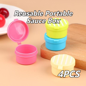 4PCS Mini Sauce Bottles Portable Colored Sauce Containers Storage Bottles Home Kitchen Accessories