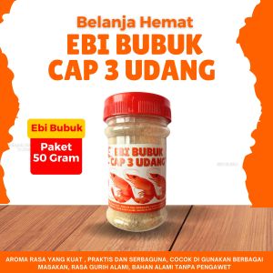 Udang Ebi Bubuk Murni 100 % Murni Praktis Higienis enak Untuk Pelengkap Masakan Bumbu Dapur