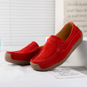 Large Size Women Shoes Loafer Suede Leather Slip Ons Moccasins Topsider Ladies Flat Shoes for women loafers shoes for women doll shoes woman elegant 35-43