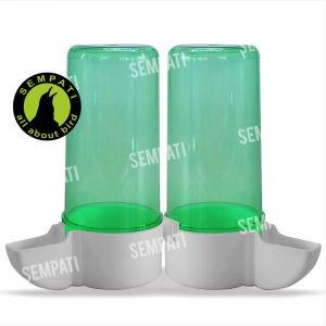 SEMPATI Tabung Dispenser Burung Kenari Italy Cepuk Wadah Makan Pakan Minum Lovebird Parkit Hamster Sugar Glider Marmut CTBGKN