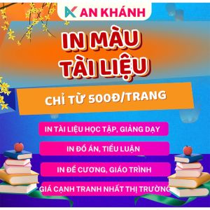 In màu tài liệu theo yêu cầu chỉ từ 500d/trang A4