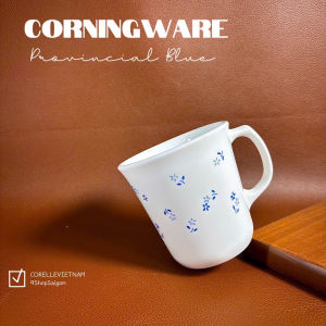 [Hiếm] CorningWare USA - Provincial Blue - 01 Chiếc Cốc/ Ly Bằng Sứ Chịu Sốc Nhiệt Hoa Nhí