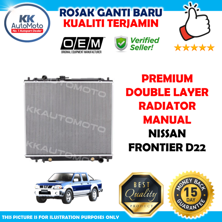 Nissan Frontier D22 Premium OEM Double Layer Radiator Tangki Air