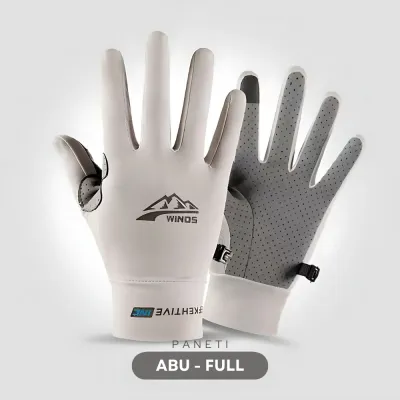 Sarung Tangan Sepeda Anti UV Anti Slip Pria Wanita Half Finger Gloves Motor Olahraga GYM Touchscreen