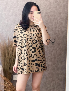 Kaos Oversize Wanita Atasan Wanita Jumbo Bahan Cotton Combed 30s Motif Full Print