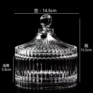 Glass Storage Jar With Lid Candy Sugar Bowl Snack Crystal Container Home Decor Bekas Kaca Party