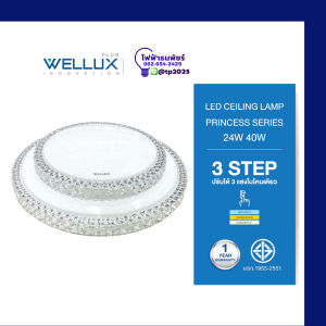 WELLUX โคมไฟเพดาน โคมซาลาเปา ปรับได้ 3 แสง PRINCESS SERIES  ดีไซน์พิเศษ 24W 40W LED CEILING LAMP COLOR