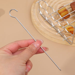 12ชิ้นที่เสียบไม้หม้อทอด Air Fryer เตาปิ้งย่างสเตนเลสแนวตั้งโต๊ะครอบไมโครเวฟแขวนที่ยึดตะแกรงแกดเจ็ตสำหรับครัว