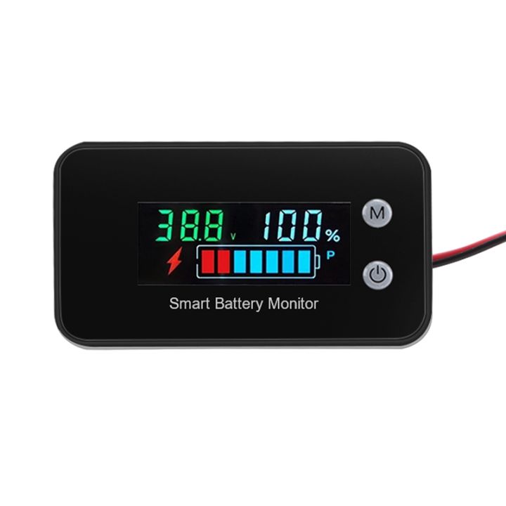 2PCS Battery Capacity Monitor 10-100V Gauge Meter Voltmeter