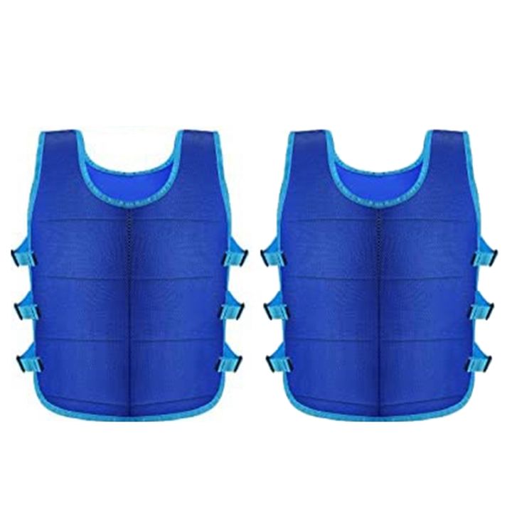 Cooling Vest With 24 Ice Packs - Reflective Heat Relief Vest For Hot Weather Work