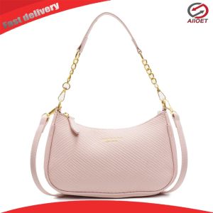 【Alloet】 Lightweight PU Leather Womens Cross Body Bag with Multiple Pockets Perfect for Shopping and Commuting in Olive Green