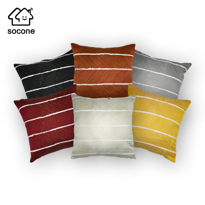 Socone Luxury Linen Fabric Pillow Case Sofa Waist Throw Cushion Cover Home  Decor 17x17