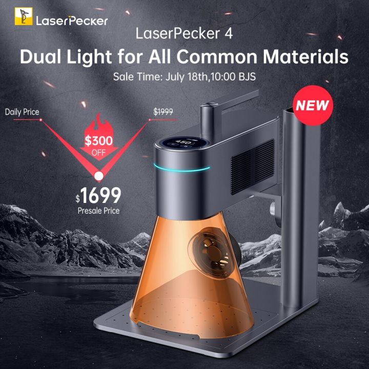LASERPECKER 4 LP4 Laser Engraving Machine For All Material Dual Light ...