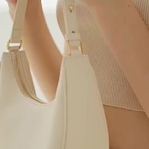 Women Half-moon PU Leather Fashion Shoulder Bag Vintage Solid Color Zipper Dumpling Underarm Bag