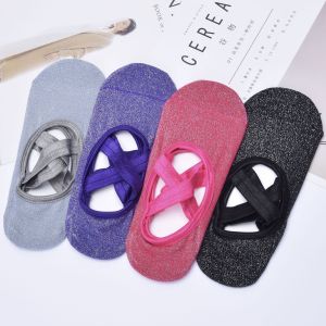 Yoomee 1 Pair Sports Yoga Socks Women Anti-slip Cotton Ladies Pilates Socks Protector Professional Yoga Dance Socks