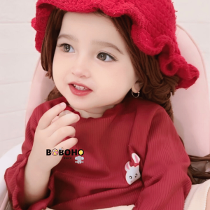 BOBOHO - ATASAN KAOS LENGAN PANJANG ANAK PEREMPUAN LOKAL / T-SHIRT GAYA CASUAL LENGAN PANJANG / KAOS ANAK PEREMPUAN