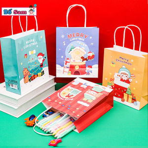 Túi đựng quà NoelSize 21x18x8cm túi giáng sinh dễ thương bằng giấy có quai xách quà tặng học sinh Shop Bố Sam