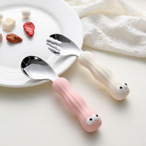 Baby Spoon Fork Set Soft Grip Training Utensils Self Feeding Weaning Tableware Toddler Infant BPA Free
