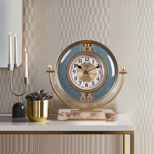 European-style Creative Desk Clock Modern Living room Household Table Clock Nordic style Mute Simple Fashion TV cabinet Decor