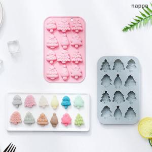 ✨[nappa] Christmas Silicone Baking Mold Christmas Tree Holiday Silicone Mold Soap Candy Mold For Chocolate Jello Baking Mold