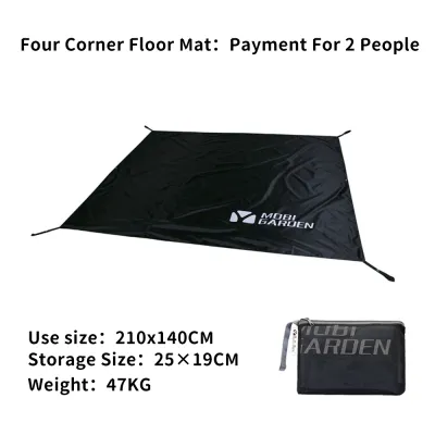 MOBI GARDEN Camping Ground Sheet Floor Mat for Tent Picnic Moisture-proof Mat 2/3/4 People