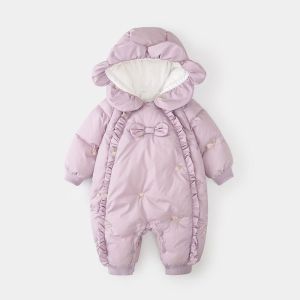 Baby Winter Clothes Thickened Fleece Warm Outing Suit Baby Warm Outing Clothes Cotton Winter Romper