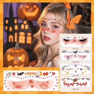 สติ๊กเกอร์แต่งหน้าฮาโลวีน สติ๊กเกอร์แต่งหน้า cos สติ๊กเกอร์รอยสักชั่วคราวสำหรับงานปาร์ตี้วันหยุด