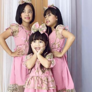 Dress Anak Aurelyaa Set Bandana Pita