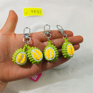 MillionGrid Mini sầu riêng Móc khóa ba lô mặt dây chuyền sáng tạo trái cây thực phẩm móc chìa khóa dễ thương cặp vợ chồng Ba lô Mặt dây chuyền Quà Tặng