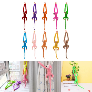 Khỉ hoạt hình thú nhồi bông có thể treo Búp bê nhồi bông âu yếm đồ chơi trang trí phòng trẻ em lò sưởi trang trí quà tặng cho trẻ em bạn gái