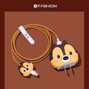 Bộ Bảo Vệ Sạc Nhanh Dòng Phim Hoạt Hình Cho iPhone 18W 20W iPhone 13 12 11 Pro Max Vỏ Bảo Vệ Đầu Sạc Cáp Sạc Nhanh Phụ Kiện Cáp Bọc Bảo Vệ Cáp Dữ Liệu [Lựa Chọn]