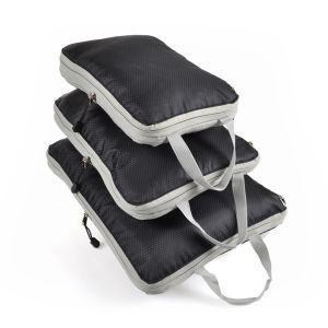 3Pcs/set Compressible Cubes Travel Storage Bag Foldable Waterproof Nylon Luggage Organizer Handbag