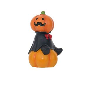 NHIH Resin Pumpkin Ghost Owl Ornament Detailed 3D Mini Halloween Figurines Cute Decorative Halloween Ornaments Home Decor