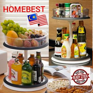 New:XL Multi Functional 360 Rotating Shelf Seasoning Fruits Storage Rack