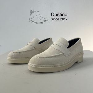 Giày Loafer tan da lộn giày lười nam màu be