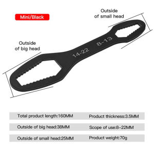 8-22mm Universal Torx Wrench Double Head Multifunctional Self-Tightening Universal Adjustable Spanner Tools Motorcycle Wrench