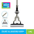 Home Gallery PVA Mop w/ Adjustable Handle | Original Floor Mop Ultra Absorbent Mop Head to Wash, Clean, and Dry Floors | Heavy Duty Cleaning Essential | Comfortable Grip Handle | YB0022/N. 