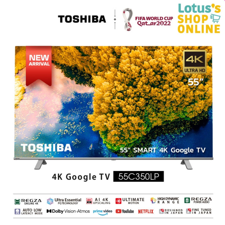 TOSHIBA โตชิบา ทีวี 55 นิ้ว 4K แอนดรอยด์ รุ่น 55C350LP | Lazada.co.th