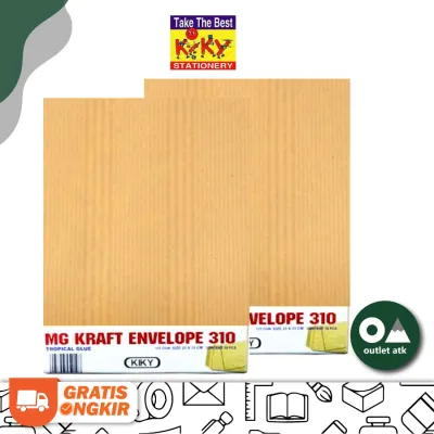Amplop Coklat Folio Kiky 310 Polos Lem 125gr isi 10