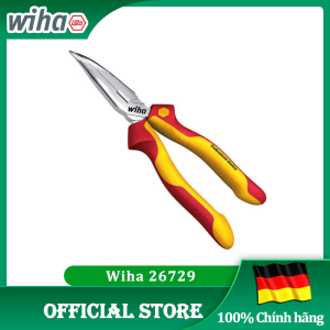 Kìm Mỏ Nhọn Mũi Cong 40° 200mm Cách Điện 1000 Volt WIHA 26729 [Chính hãng Đức/ Germany]