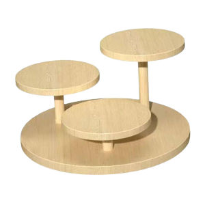 Wooden Display Stand Dessert Cake Stand Cosmetic Organizer with Tiered Tray for Parties Birthdays
