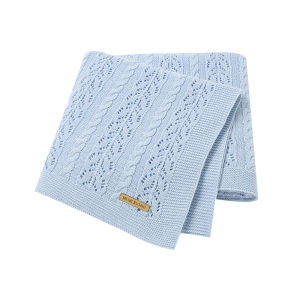 Baby Receiving Blankets Breathable Infant Swaddle Wrap 100% Cotton Soft Newborn Cable Knitted Blanket Lightweight Sleeping Quilt Bedding