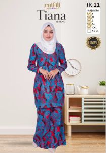 TIANA KURUNG TK11 CORAK CANTIK DAN MENARIK KAIN LEMBUT DAN IRONLESS