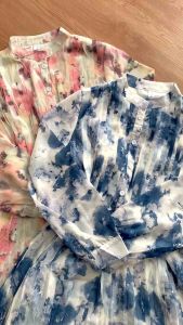 NJ Fatimah Dress Muslim Wanita Motif Lengan Panjang Korean Style