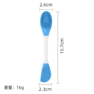 COD Double Head Mask Brush Silicone Face Scrubber Brush Mud Special Scraper Cleaning Beauty Tool