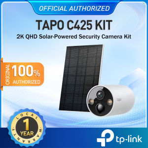 TP-Link TaPo C425 Solar-Powered Wireless Security Camera Kit | Outdoor Surveillance System | High-Quality 2K QHD | Color Night Vision | Easy Setup with Wi-Fi &amp PIR Motion Alerts