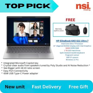 HP ELITEBOOK 640 14-inch G11 U7-155U BUSINESS LAPTOP | Ultra 7 Processor | 16GB Memory | 1TB SSD | Win 11 Pro