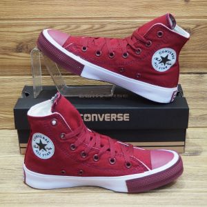 SEPATU SNEAKERS NEW DESIGN PRIA PETIR HIGH TINGGI MERAH MARRON